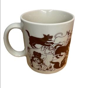 Vintage '79 Taylor & Ng Coffee Mug Brown Naughty Dogs Orgy